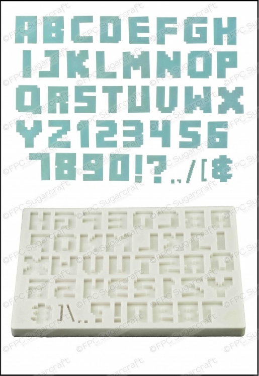 'Alphabet (Pixel Script)' Silicone Mould